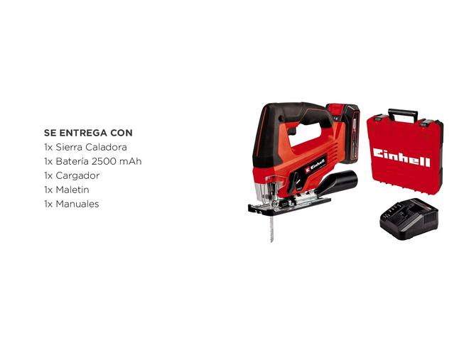 Sierra Caladora Inalambrica Einhell TC-JS 18 Li Bateria 2.5ah Maletin - 5