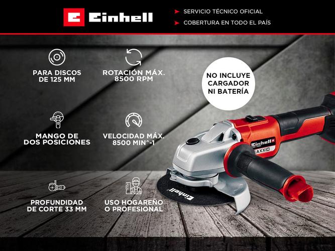 Amoladora Angular Inalámbrica Einhell AXXIO 125mm Sin bateria - 1