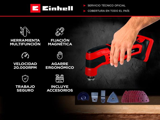 Herramienta Inalámbrica Multifunción Einhell TC-MG 18 Li-Solo Accesorios Sin bateria - 1