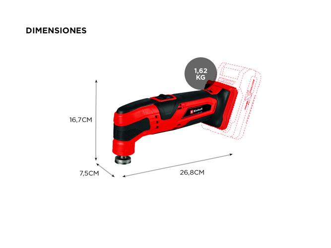 Herramienta Inalámbrica Multifunción Einhell TC-MG 18 Li-Solo Accesorios Sin bateria - 4