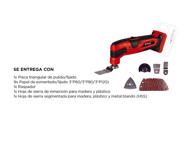 Herramienta Inalámbrica Multifunción Einhell TC-MG 18 Li-Solo Accesorios Sin bateria - 5