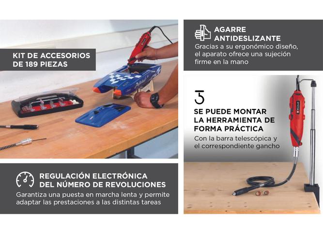 Minitorno  Einhell TH-MG 135W + 189 Accesorios - 3