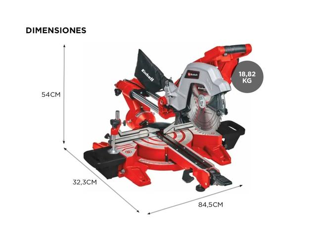 Ingleteadora Telescopica Einhell TE-SM 254 Dual 2100w Laser Disco 254mm 10 Pulgadas - 4