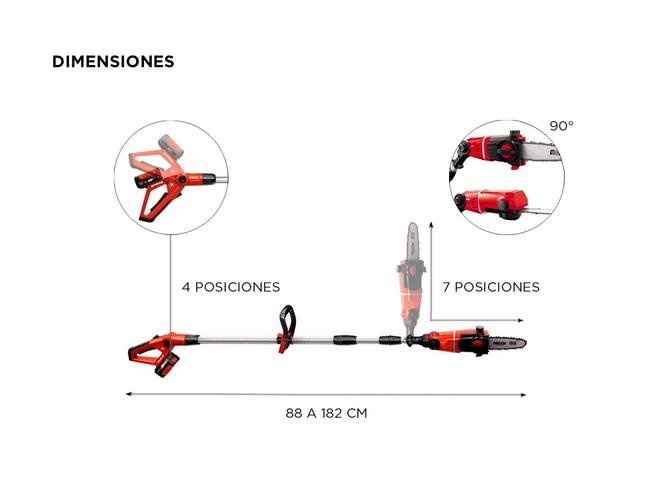Podadora y Cortacerco de Altura Inalámbrica Einhell  GE-HC 18 Li 18v - 4