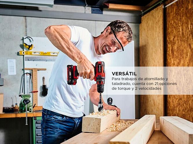 Taladro Inalámbrico Einhell TE-CD 18/40 Li Bateria Cargador 69 Accesorios - 2