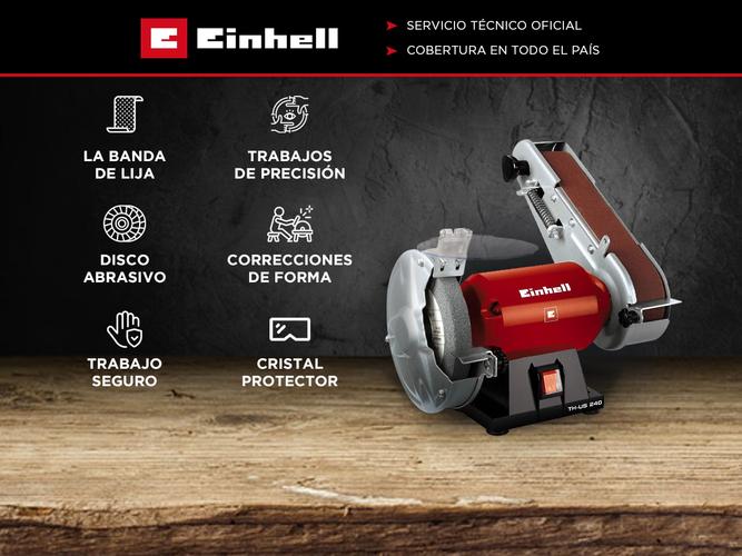 Amoladora de Banco Lijadora de Banda Einhell Combinada Afilador Th-us 240 - 1