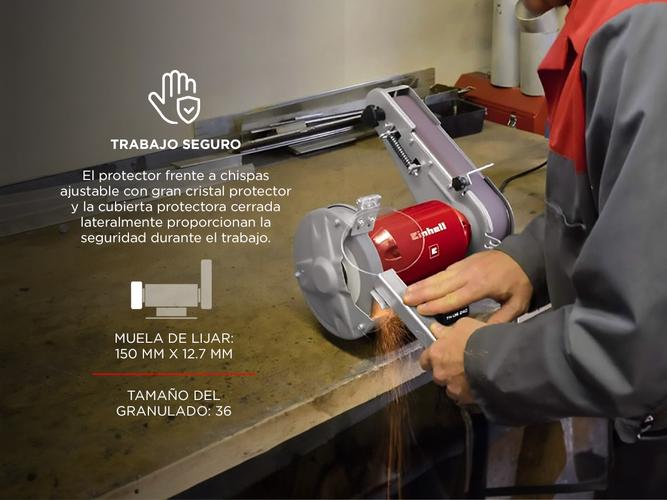 Amoladora de Banco Lijadora de Banda Einhell Combinada Afilador Th-us 240 - 2