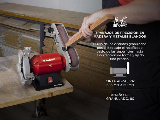 Amoladora de Banco Lijadora de Banda Einhell Combinada Afilador Th-us 240 - 3