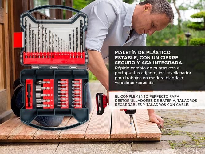 Juego Set Kit Mechas Puntas Y Accesorios Maletin 41 Piezas Kwb Einhell - 3