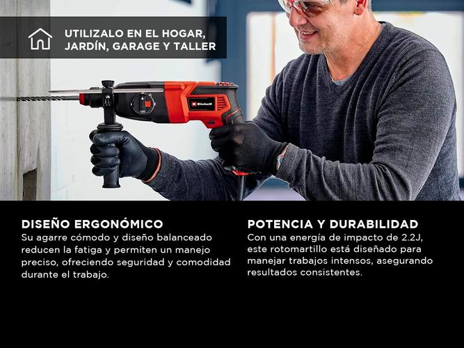 Rotomartillo Taladro Rotopercutor Einhell SDS Plus 2.2J TC-RH 620 4F - 3