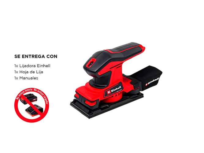 Lijadora Einhell Orbital Inalámbrica TC-OS 18/187 Li Solo - 5