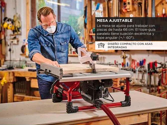 Sierra Circular de Banco Einhell E-TS 254 T 1800W - 3