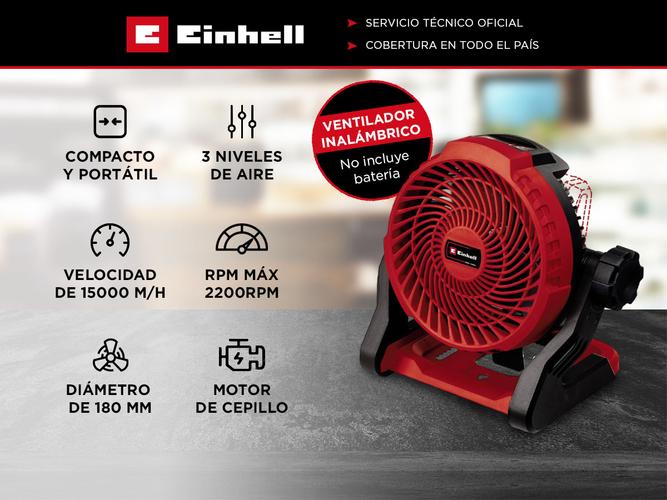 Ventilador Inalámbrico Einhell GE-CF 18/2200 Li-Solo - 1