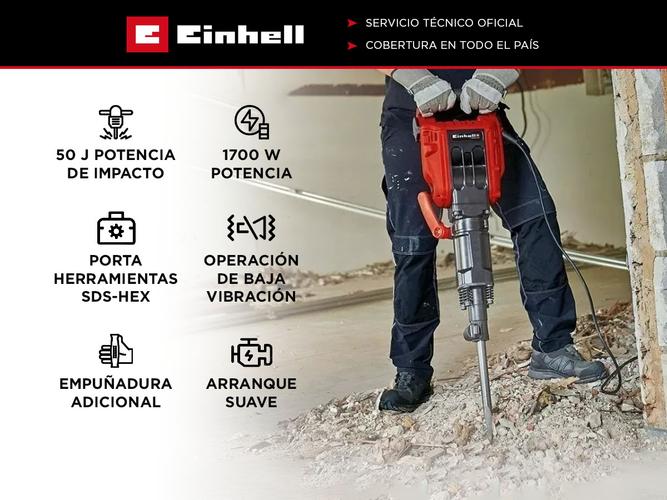Martillo Eléctrico Demoledor Einhell 50j 1700w Tp-dh50 - 1