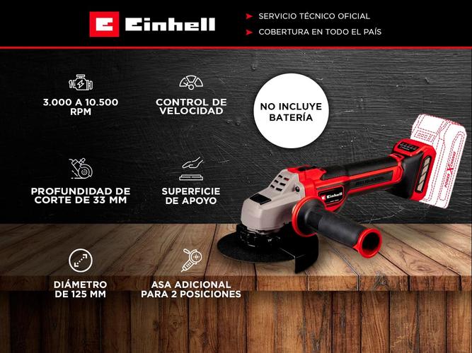 Amoladora Angular Inalámbrica Einhell 125 mm 18V TP-AG 18/125 CE Q Li – Solo - 1