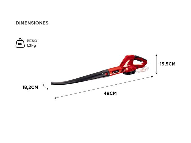 Soplador de Hojas Inalámbrico Einhell GE-CL 18 Li E Solo - 4