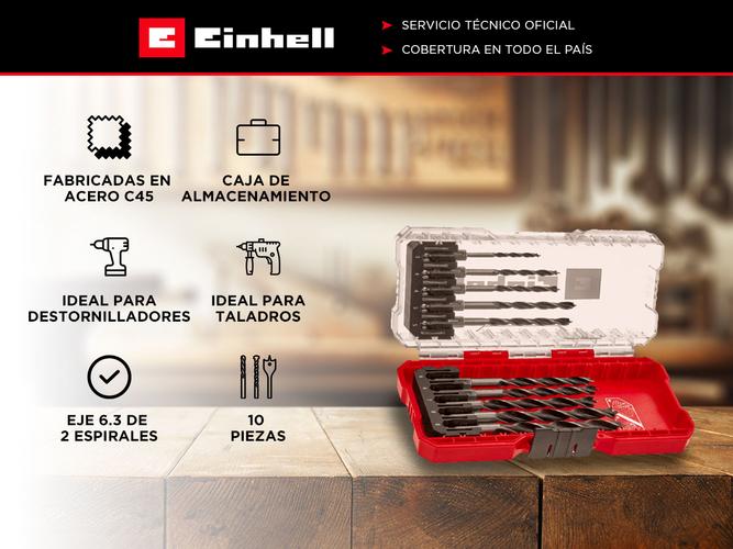 Juego 10 Mechas Madera Einhell 49108733 - 1