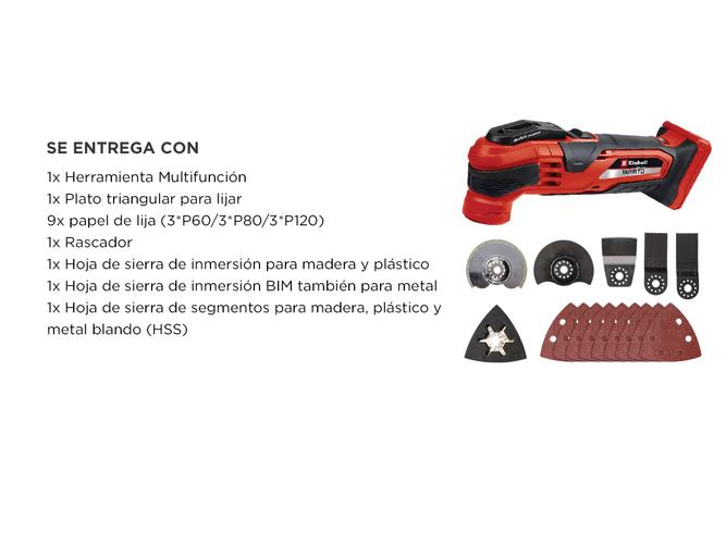 Herramienta Inalámbrica multifunción Einhell 4465160  - 5