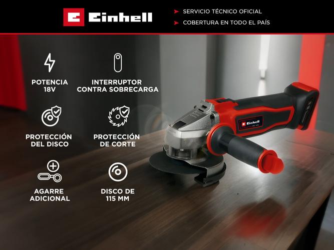 Amoladora Angular Inalámbrica Einhell TE-AG 18115-2 Li - Solo - 1