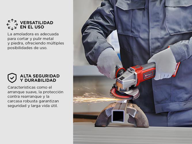 Amoladora Angular Inalámbrica Einhell TE-AG 18115-2 Li - Solo - 3
