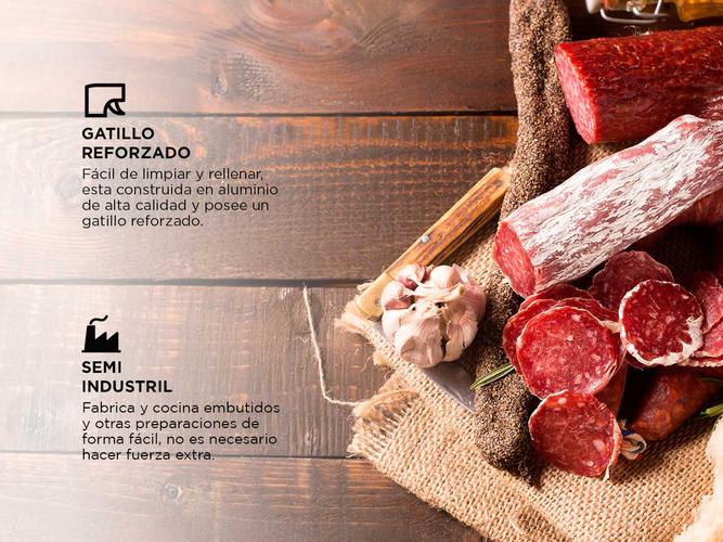 Embutidora Manual XXL Gadnic 15kg Con Dos Embudos  - 2