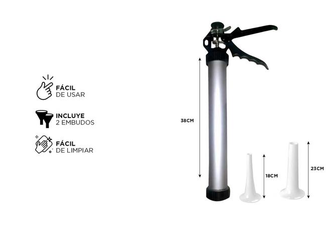 Embutidora Manual XXL Gadnic 15kg Con Dos Embudos  - 4