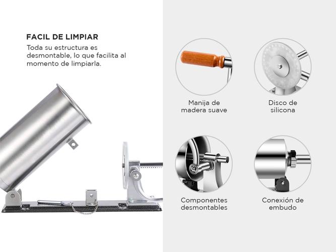 Maquina Churrera Industrial Gadnic Embutidora Manual 3kg - 3