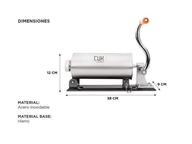 Maquina Churrera Industrial Gadnic Embutidora Manual 3kg - 4