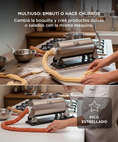 Maquina Churrera Industrial Gadnic Embutidora Manual 3kg - 3