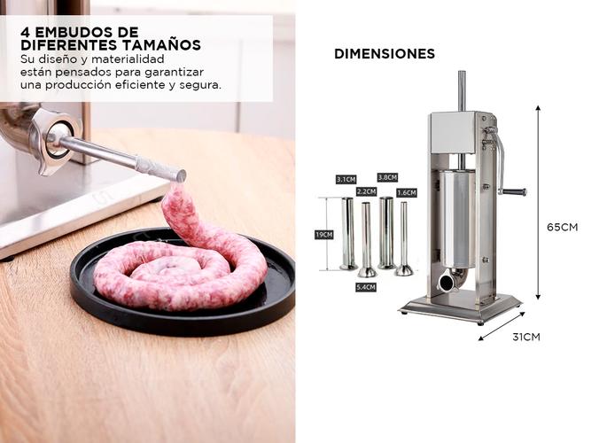 Embutidora GADNIC Prez Manual de Salchichas Morcilla y Chorizo - 4