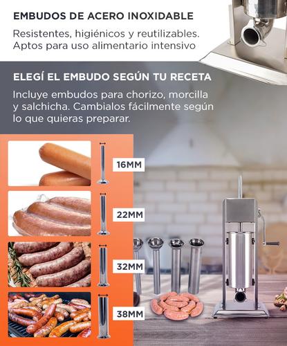 Embutidora GADNIC Prez Manual de Salchichas Morcilla y Chorizo Usado - 3