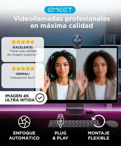 Kit Cámara Web S600 4K  Trípode TD303 EMEET - 1