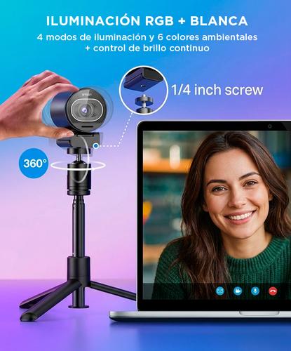 Kit Cámara Web S600 4K  Trípode TD303 EMEET - 2