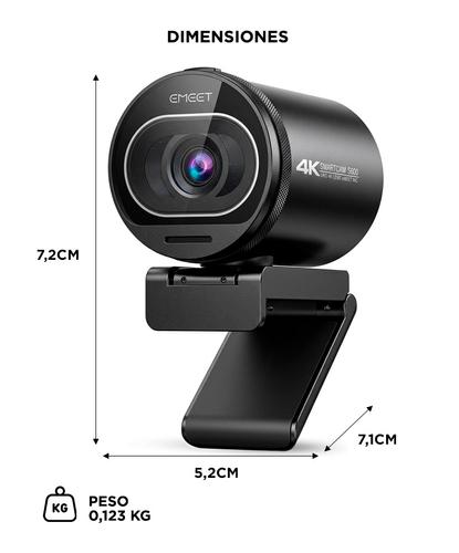 Kit Cámara Web S600 4K  Trípode TD303 EMEET - 5