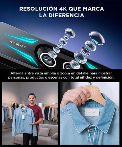 Cámara Web EMEET C60E 4K Doble Lente Luz RGB - 2