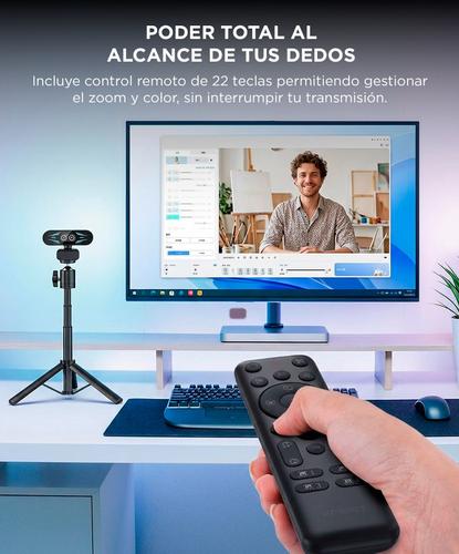 Cámara Web EMEET C60E 4K Doble Lente Luz RGB - 3