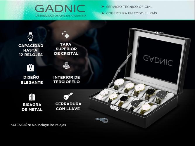 Estuche Organizador de 12 Relojes Con Bisagra de Metal - 1