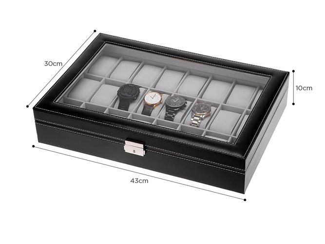 Estuche Organizador de 24 Relojes Con Bisagra de Metal - 4