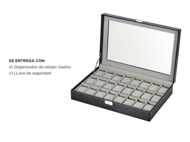 Estuche Organizador de 24 Relojes Con Bisagra de Metal - 5