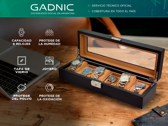Estuche Organizador Gadnic AA954 de Relojes 6 Espacios - 1