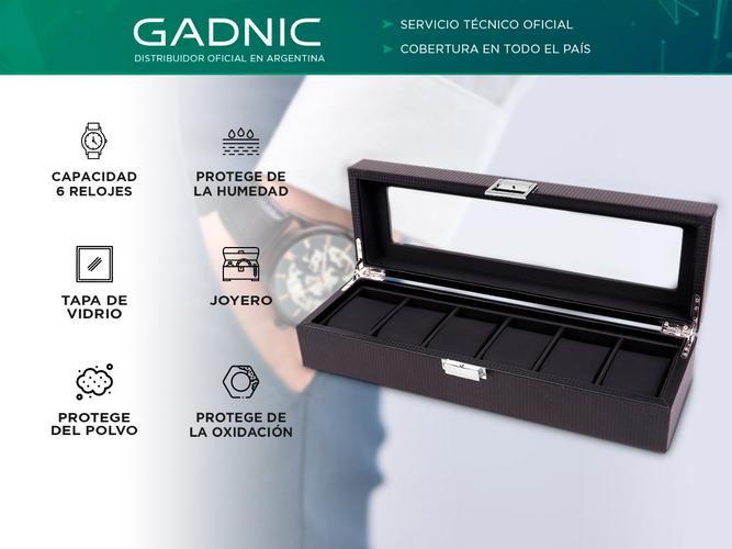 Estuche Organizador Gadnic AA954 de Relojes 6 Espacios - 1