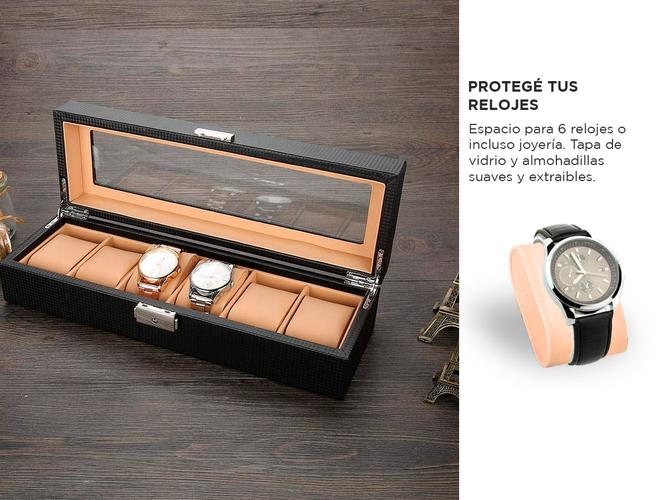 Estuche Organizador Gadnic AA954 de Relojes 6 Espacios - 2