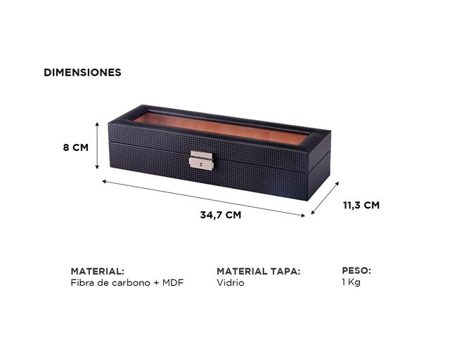 Estuche Organizador Gadnic AA954 de Relojes 6 Espacios - 4