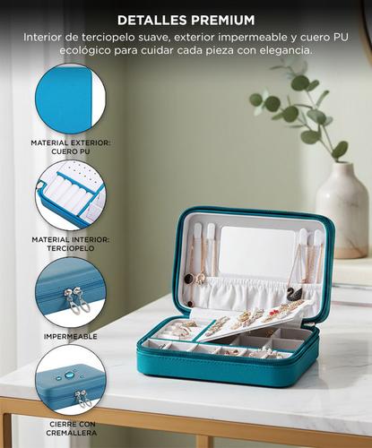 Joyero Con Cierre y Espejo Gadnic UFKO109 Organizador de Accesorios - 3