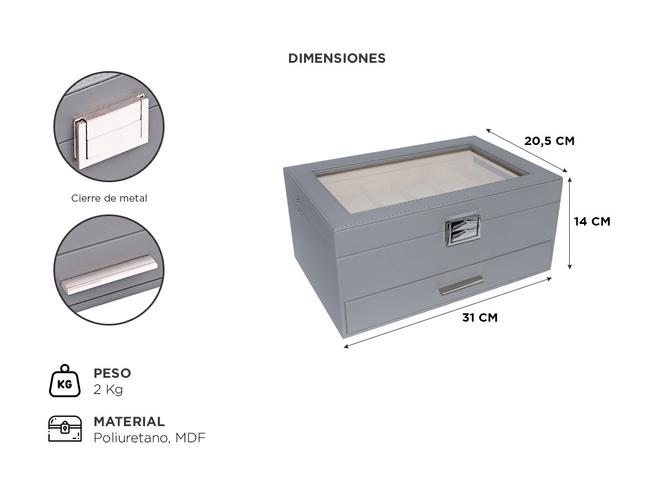 Joyero Alhajero Gadnic ALH15 Organizador de Relojes y Accesorios  - 5