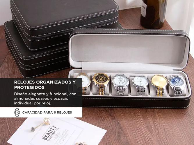 Caja Organizadora De Reloj Gadnic Estuche Para 6 Relojes - 2