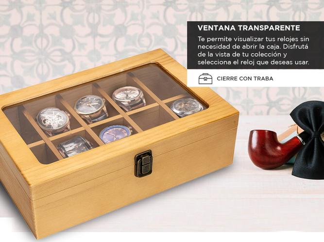 Caja Estuche de Madera Gadnic Organizador 10 Relojes - 2