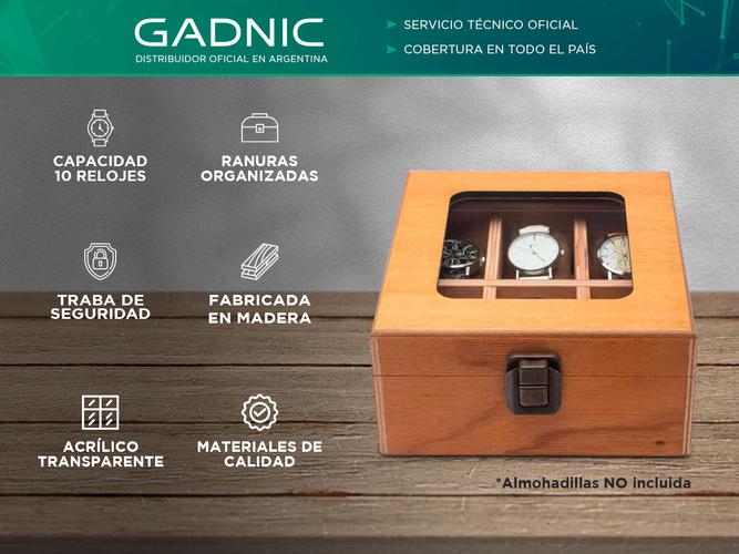  Caja Estuche de Madera Gadnic Organizador 6 Relojes - 1