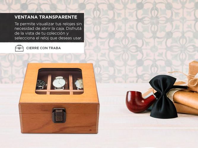  Caja Estuche de Madera Gadnic Organizador 6 Relojes - 2