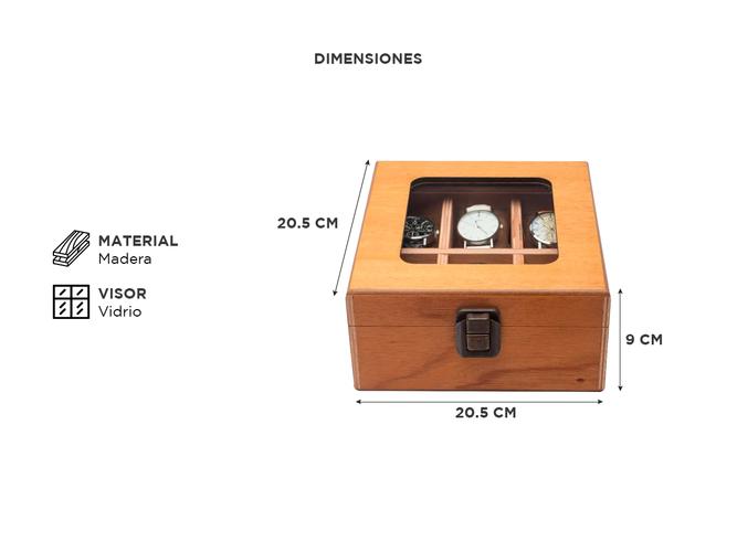  Caja Estuche de Madera Gadnic Organizador 6 Relojes - 4